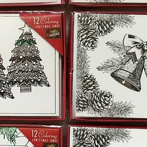Coloring Christmas Cards 7 sets of 12 cards - Picture 7 of 8